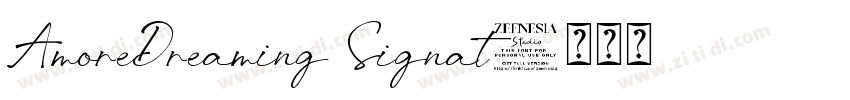 AmoreDreaming Signat字体转换